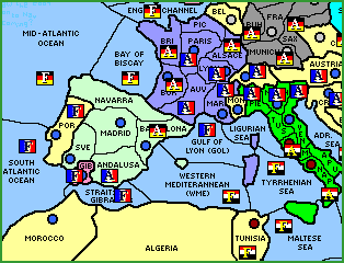 The situation in France and Spain during 2008