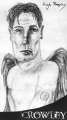 Crowley in pencil by Hugh Peoples