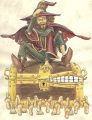 Rincewind on The Luggage by Catskind