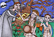 Tiffany and Wentworth, with Black Aliss<br />in a parody of Hansel and Gretal by Sofia