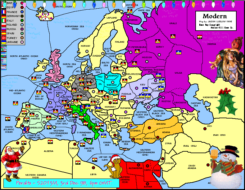 The state of play in the 'Perdita' Game at the end of 2012